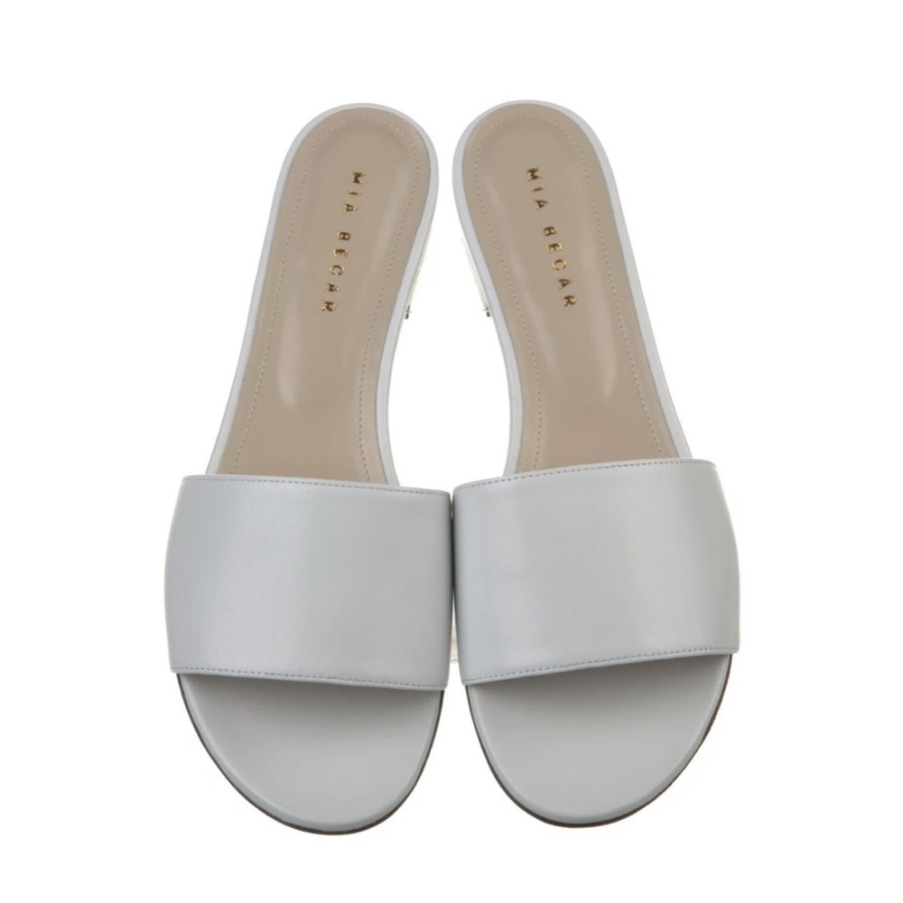 Mia Becar White Slide Sandals